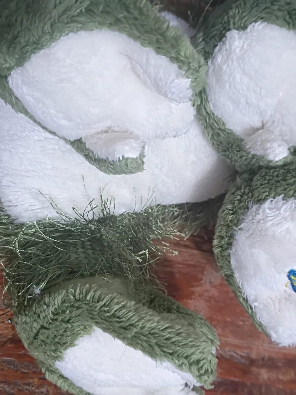 GANZ Green Plush Frog Small Pet Toy with Shaggy Texture